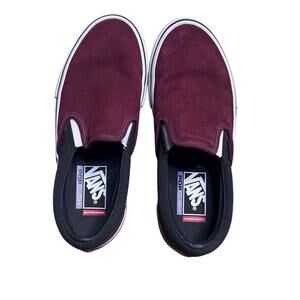 Vans Slip-On PopCush, Maroon & Black, Men’s 6 / Women’s 7.5